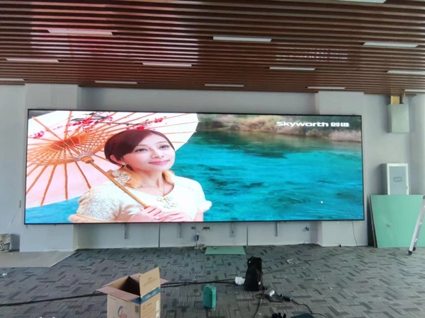 肥城P1.53led小间距屏安装案例